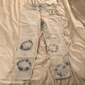 Vintage America Blues Jeans with tye-dye print